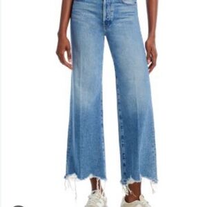 MOTHER Light Blue Wide Leg Jeans